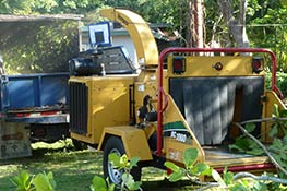 
 Wood chipper at work by JA Roman Tree service